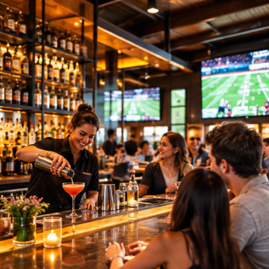 Upscale Bar with Appetizers at The Junction
